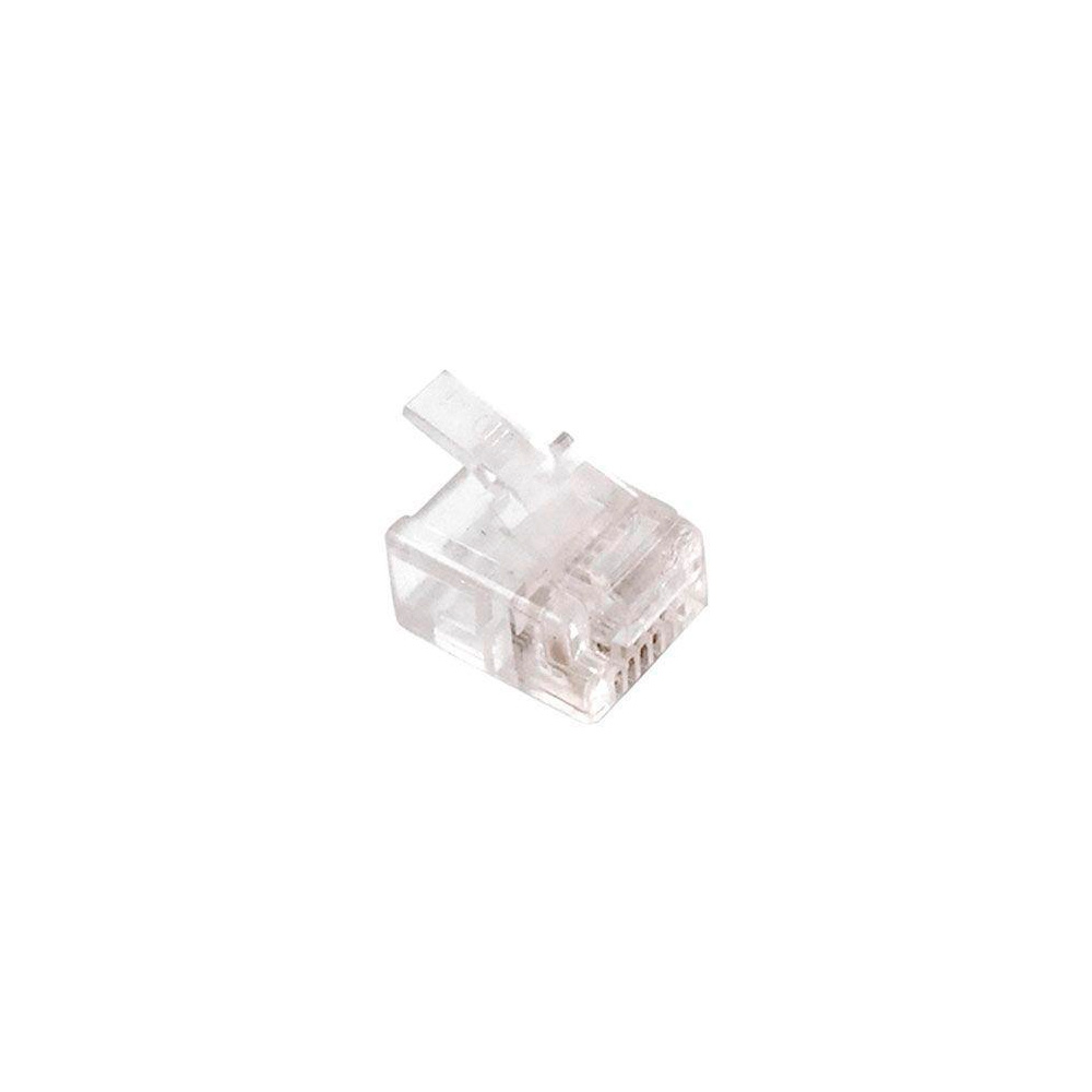 Plug Modular 6P4C – RJ11 – 10 peças