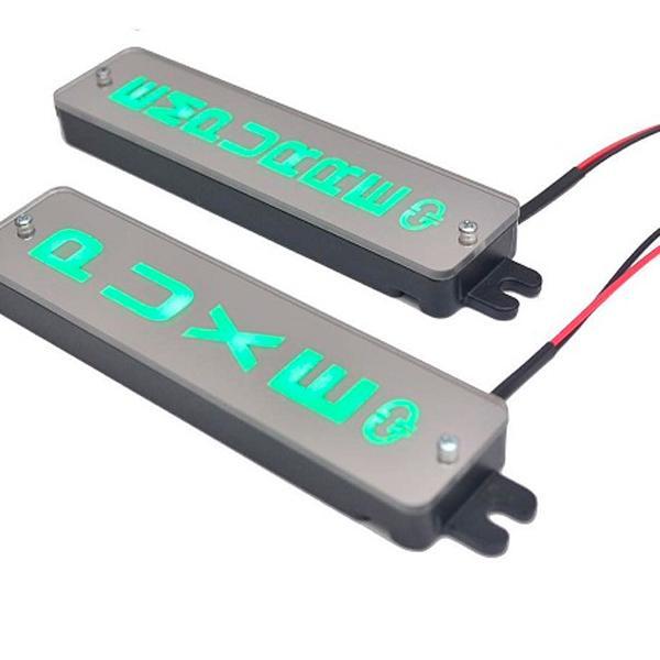 Display Indicador Luminoso Porta Puxe Empurre Preto/Espelhado